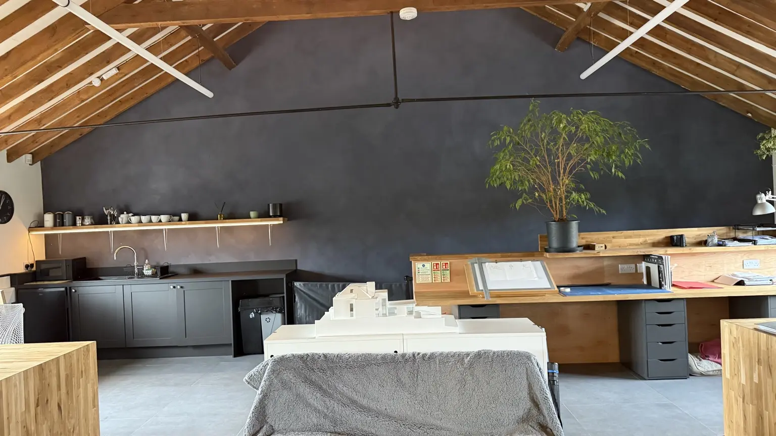 Studio kitchen and material workbench